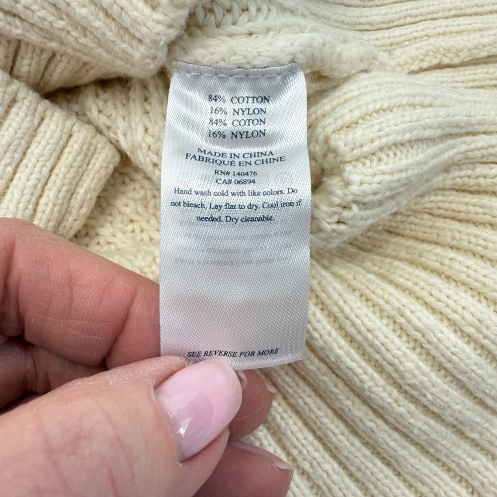 Faherty Boyfriend Cardigan Small Natural / Cream - Picture 11 of 15